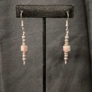 Beatiful Multi-Colored Square Stone Drop Earrings